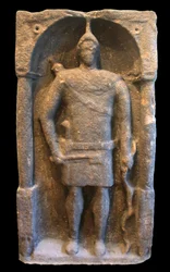 Lápida romana que representa a un arquero hamiano (sirio), ca. 125-40 d. C.