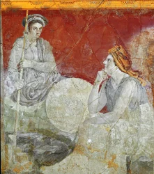 Familia real de Macedonia, detalle (fresco)