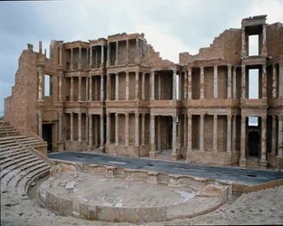 Escenario del teatro romano, siglos II-III