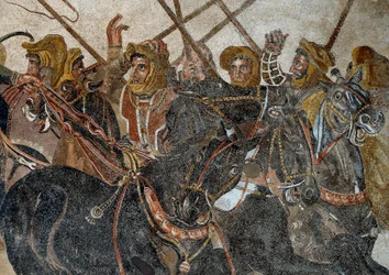 La Batalla de Issos ganada por Alejandro III el Grande contra Darío