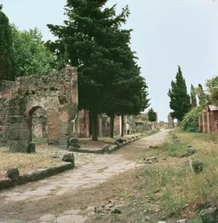 El camino de las tumbas y la puerta de Herculano