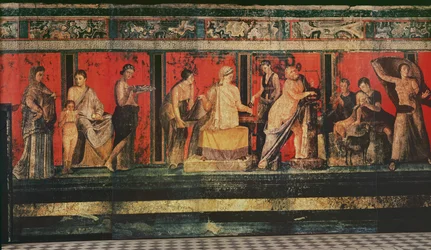 La sala de los misterios, Pompeya, 79 d. C.