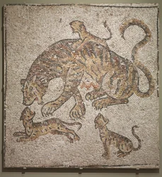Tigresa y cachorros, c.300 d.C.