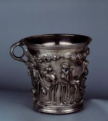 Tesoro de Boscoreale: timbal con esqueletos