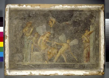 Pintura mural, Pompeya, romana, siglo I