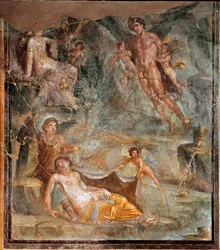 Boda de Céfiro y la diosa Cloris (fresco, 45-79 d. C.)