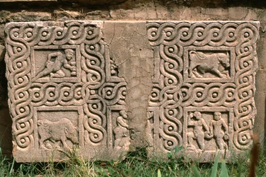 Fragmento arquitectónico con decoración tallada, Alto Imperio (27 a.C.-395 d.C.) (detalle)