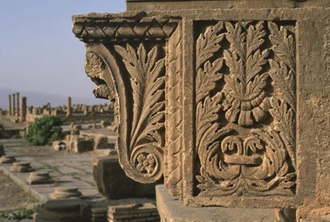 Fragmento arquitectónico con decoración tallada, Mercado de Sertius, Período Alto Imperial (27 a.C.-395 d.C.)