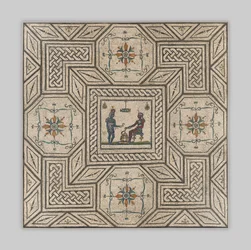 Pavimento de mosaico con escena egiptizante, c.130-150 d.C.