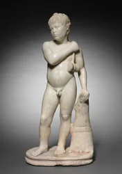 Joven con pesas de salto, c.40-70