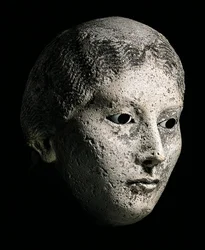 Modelo de una cabeza de mujer, siglo II o III d.C.