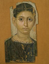 Retrato femenino de momia, de Fayum, finales del siglo III d.C.