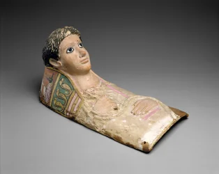 Máscara de retrato de yeso de un joven, c.140-190 d.C.