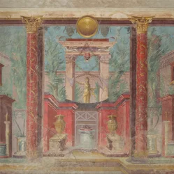 Pintura Mural del Cubiculum de una Villa en Boscoreale, c.50-40 a.C.
