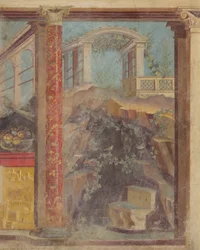 Pintura Mural del Cubiculum de una Villa en Boscoreale, c.50-40 a.C.