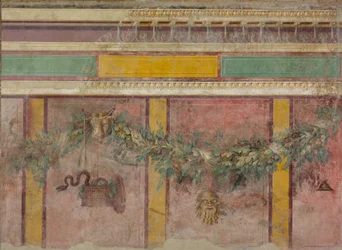 Pintura mural de la exedra de una villa en Boscoreale