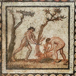 Recogida de haces de paja (mosaico)