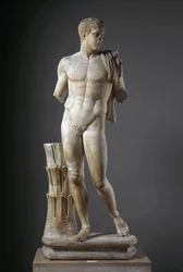 Diomedes, escultura romana de mármol después de un original griego