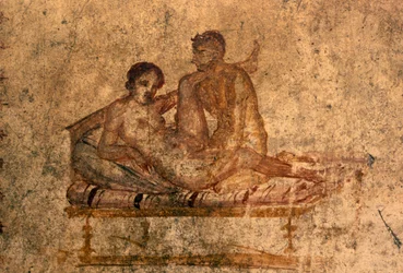 Fresco erótico de la Casa de los Vettii, Pompeya (Lista del Patrimonio Mundial de la UNESCO)