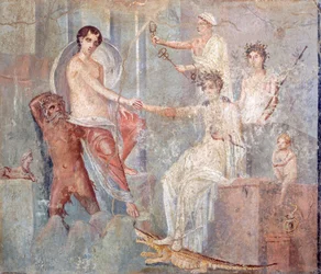 Fresco que representa la llegada de Io a Egipto, Pompeya , Campania, Civilización romana