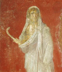 Fresco que representa a Saturno, de Pompeya