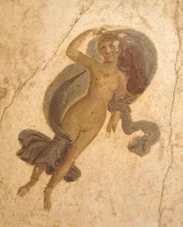 Fresco que representa la primavera, de la Casa de los Enamorados, Pompeya , Campania, Civilización romana