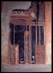 Fresco del triclinio de la casa dei cervi, siglo V a.C.-siglo I d.C.
