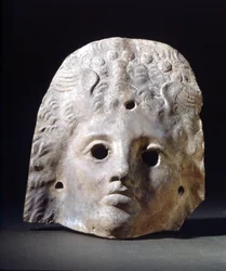 Máscara para tragedias en la era romana