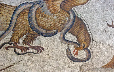 Mosaico que representa el Águila y la Serpiente, Bazar Arasta, Mezquita Sultan Ahmet, Estambul