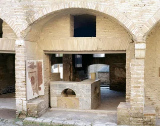 Restos de las termas romanas en Ostia