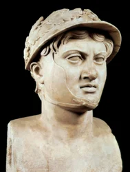 Arte romano: busto de Pirro I (319-272 a.C.)