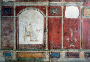 Arte romano: representación de la divinidad Venus sentada. Procedente de una villa cerca de la Farnesina en Roma. Roma, Museo Nacional Romano, Termas de Diocleciano