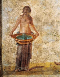 Civilización romana - Mujer con cubo de agua, de Pompeya