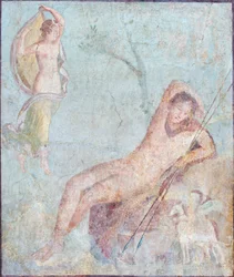 Selene y Endymion, 62-79 d.C., de Pompeya (fresco)