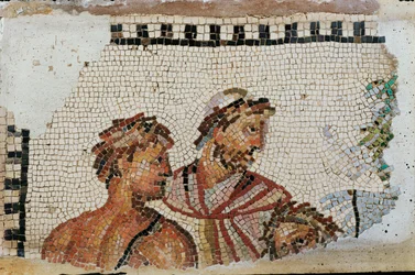 Ulises y su hijo Telemachos (mosaico)