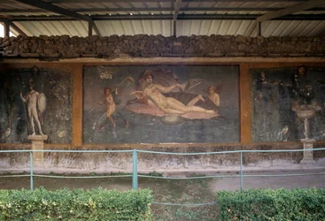 Venus en la concha, fresco del peristilo de la Casa de Venus en la Concha, Pompeya (Lista del Patrimonio Mundial de la UNESCO