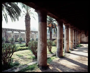 Vista del peristilo de la Casa de Argo (casa de Argos), siglo V a.C.-I d.C.