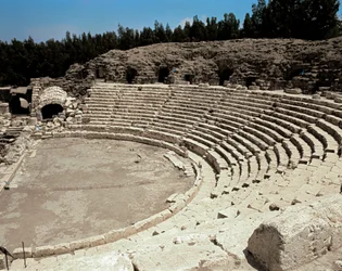 Vista del Teatro Romano de Scythopolis, siglo II a.C.-siglo IV d.C.
