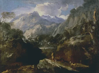 Paisaje con cascada