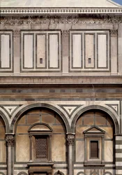 Vista exterior del Baptisterio de San Juan Bautista (Baptisterio de Florencia)