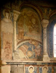 Arte románico: pintura que representa el martirio de San Lorenzo