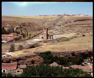 Vista de la iglesia, fundada por los Caballeros de la Orden del Temple