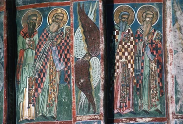 Detalle de la pintura, ábside sur de la iglesia