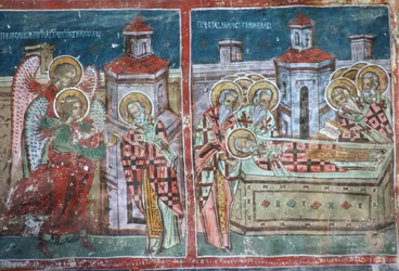 La vida y muerte de San Nicolás, pared sur de la iglesia, 1535
