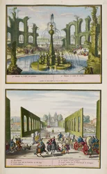 El parque de Enghien, c.1685, ilustración de una 