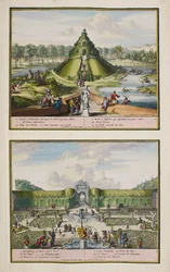 El parque de Enghien, c.1685, ilustración de una 