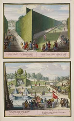 El parque de Enghien, c.1685, ilustración de una 