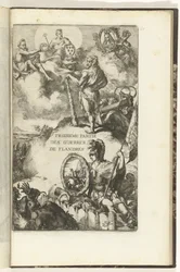 Impresión de título para la tercera parte de Guerres de Flandres Troisieme partie des Guerres de Flandres (título sobre objeto) Guerres de Flandres (título de la serie)