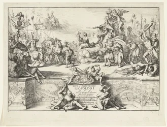 Alegoría de las victorias de Leopoldo I Divo et invictissimo Leopoldo I (título sobre objeto) Entrada de Leopoldo I en Bruselas después de derrotar a los turcos, 1686 (título de la serie)