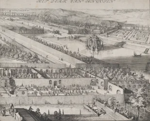 (detalle) del Parque en Enghien mitad derecha, 1685